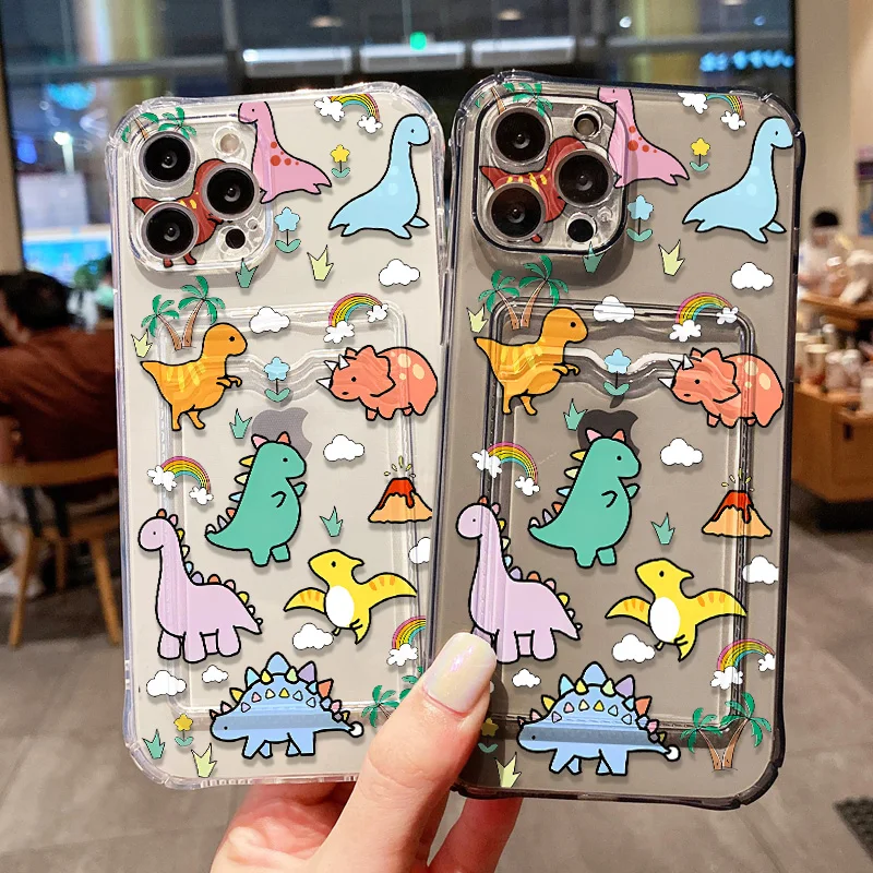 Cute Cartoon Animals Phone Case For iPhone 13 Case iPhone 15 11 16 14 12 17 Pro Max Air 7 8 Plus 16e XR SE Soft Card Bag Cover - view 4