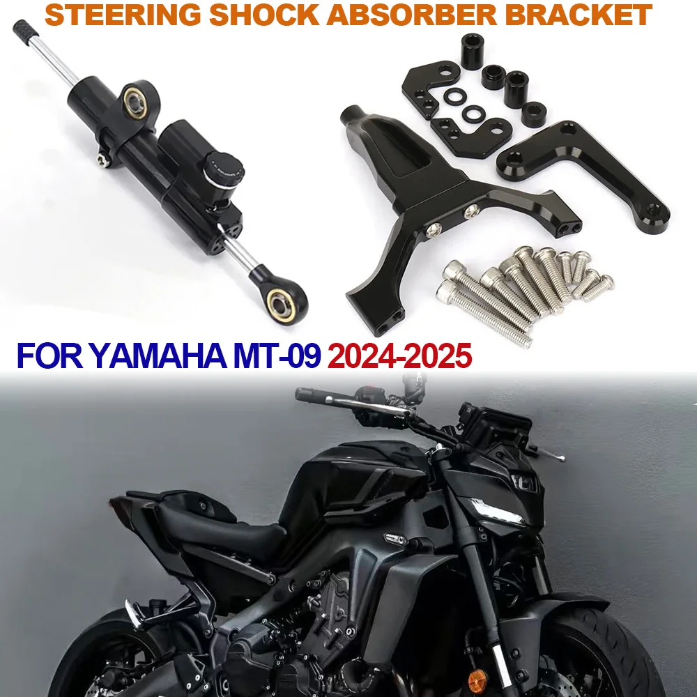 

2025 MT09 Motorcycle steering shock absorber bracket For YAMAHA MT-09 MT 09 2024 Handlebar stabilizer bracket set