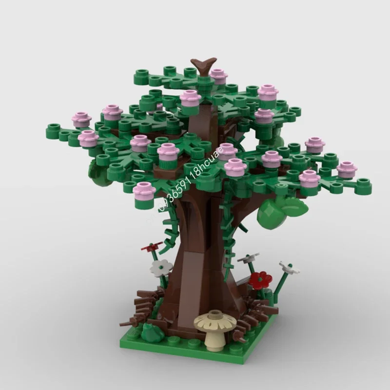 97pcs MOC Apple Tree Design Model Building Blocks Birthday Modular Craft Toys Education DIY Brick Idea Festival Gifts