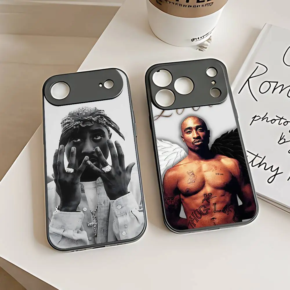 2Pac Singer Tupac Luxury Liquid Silicone Phone Case For IPhone 17 16 15 13 14 Pro Max 11Plus Max 12mini