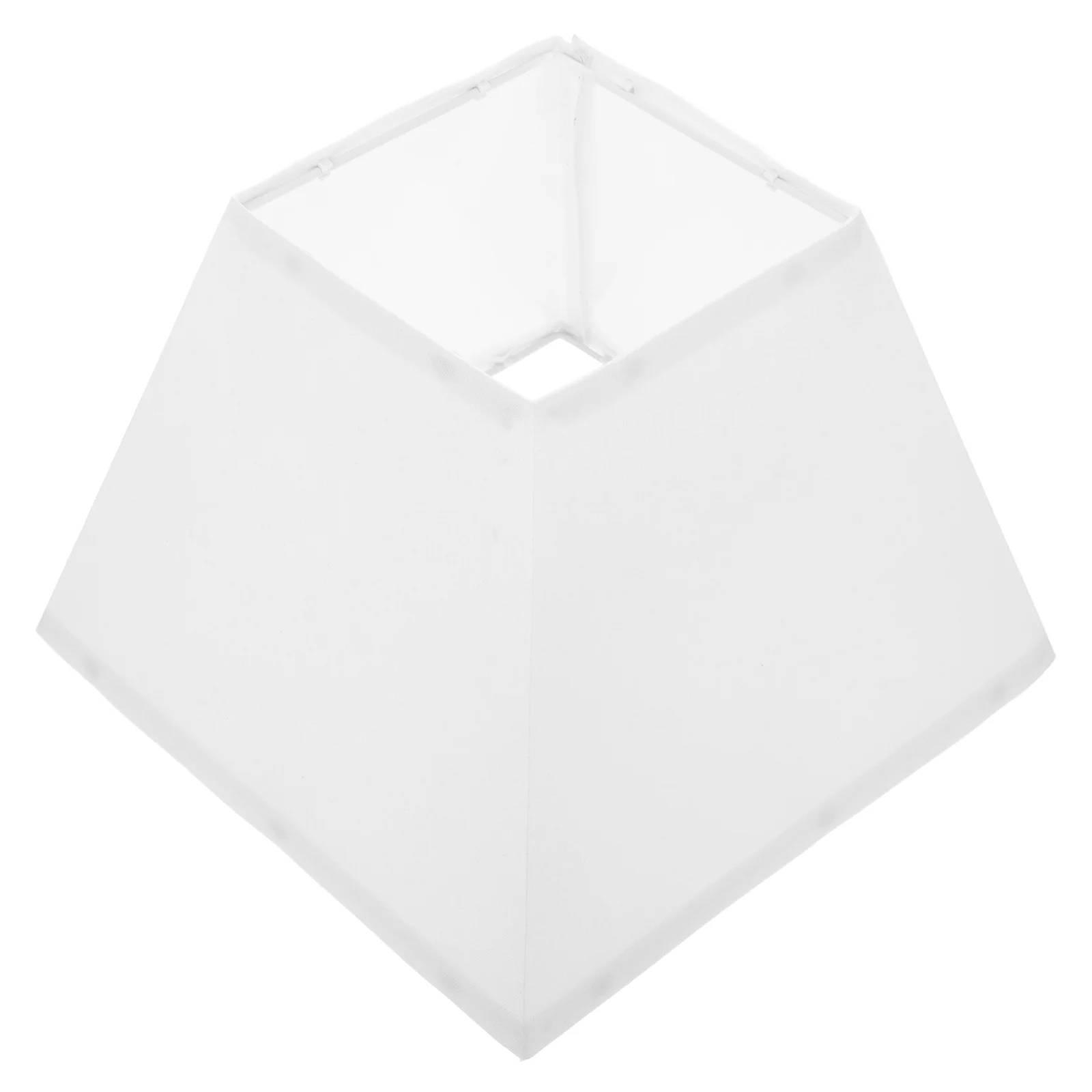 10Inch Linen Square Lampshade for Table and Floor Lamps Fabric Light Cover Replacement White Elegant Decorative