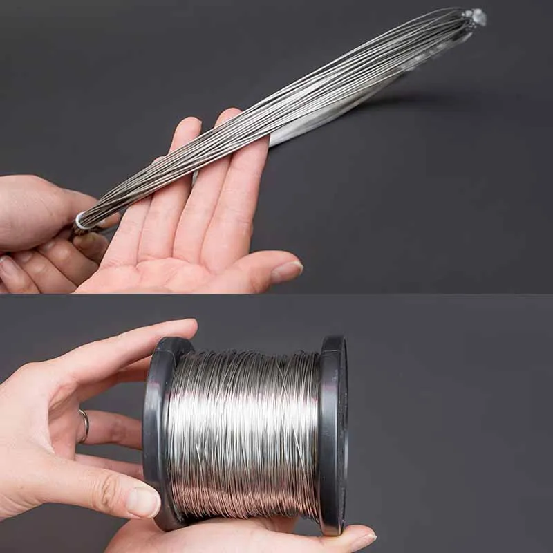 304 Stainless Steel Soft Steel Wire 0.05/0.1/0.2/0.3/0.4/0.5/0.6/0.7/0.8/0.9/1/1.2/1.5/1.6-3mm Cord Line Rustproof Handmade DIY