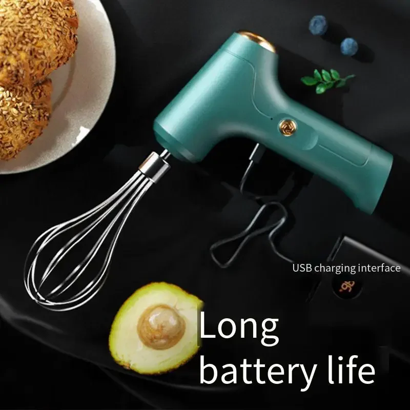 

Home Baking USB Handheld Electric Whisk Whipping Cream Stirring Kitchen Gadgets Portable Electric Food Mixer Blender 3 Speeds