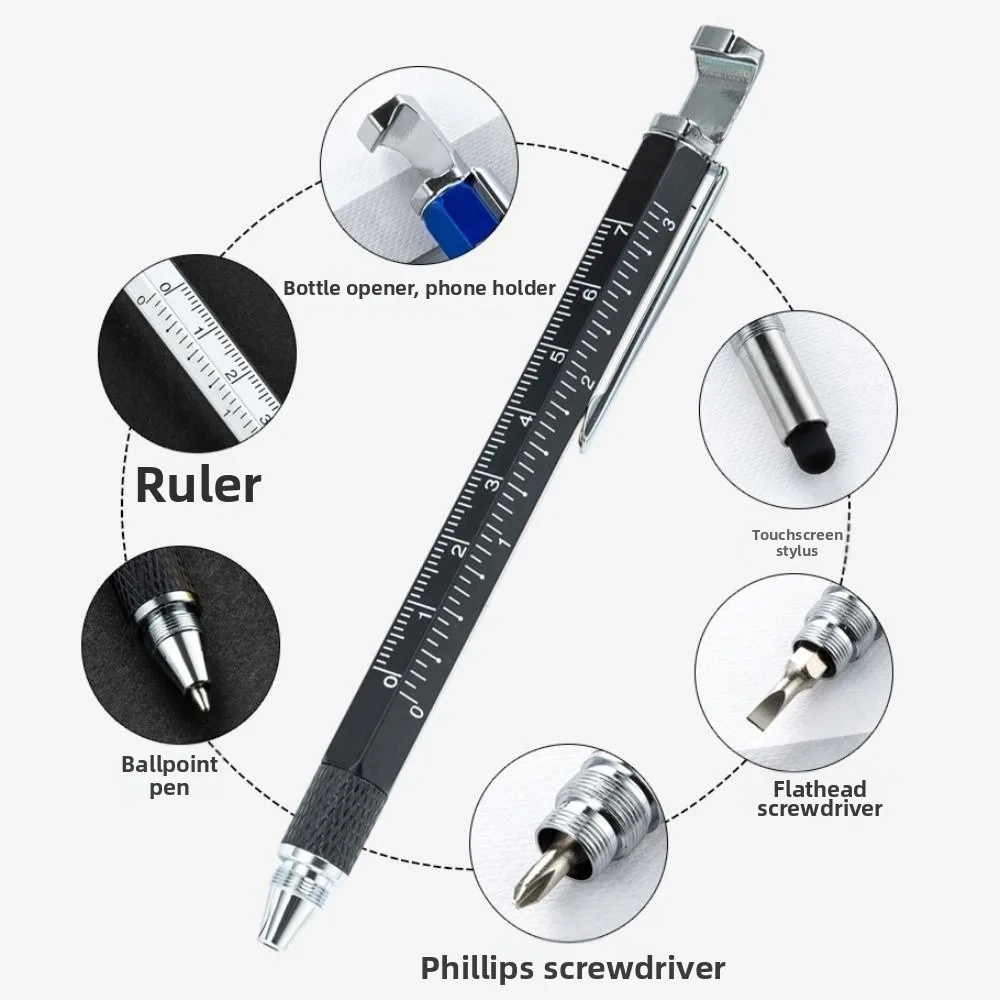 Picture 7: 7 in 1 Multi-function Tool Pen Detachable Portable Handheld Screwdriver Tool DIY Phone Stand Mini Cross Screwdriver Writing