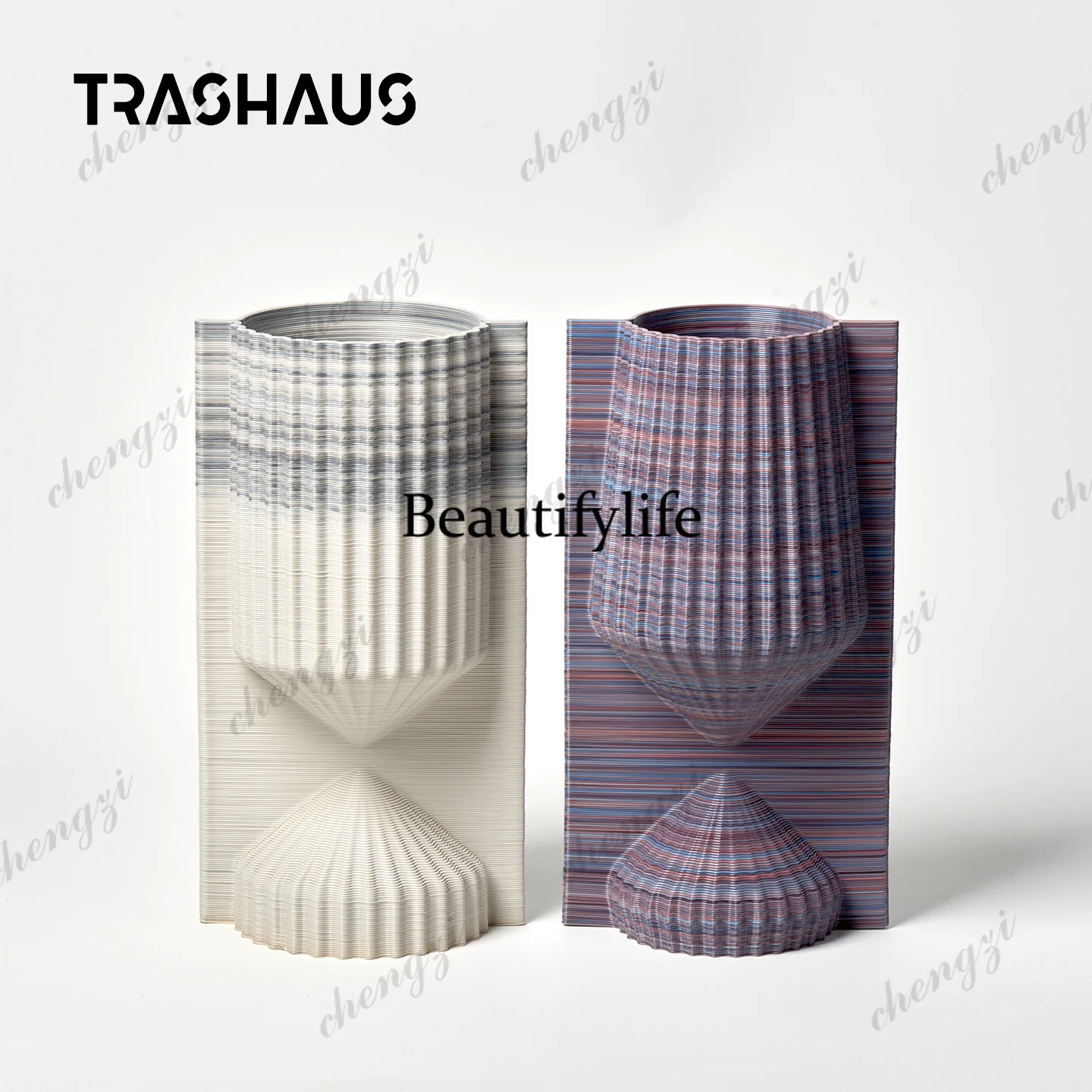 Integrated double-sided vase ornament design sense, rare color, environmentally friendly gift, can store water