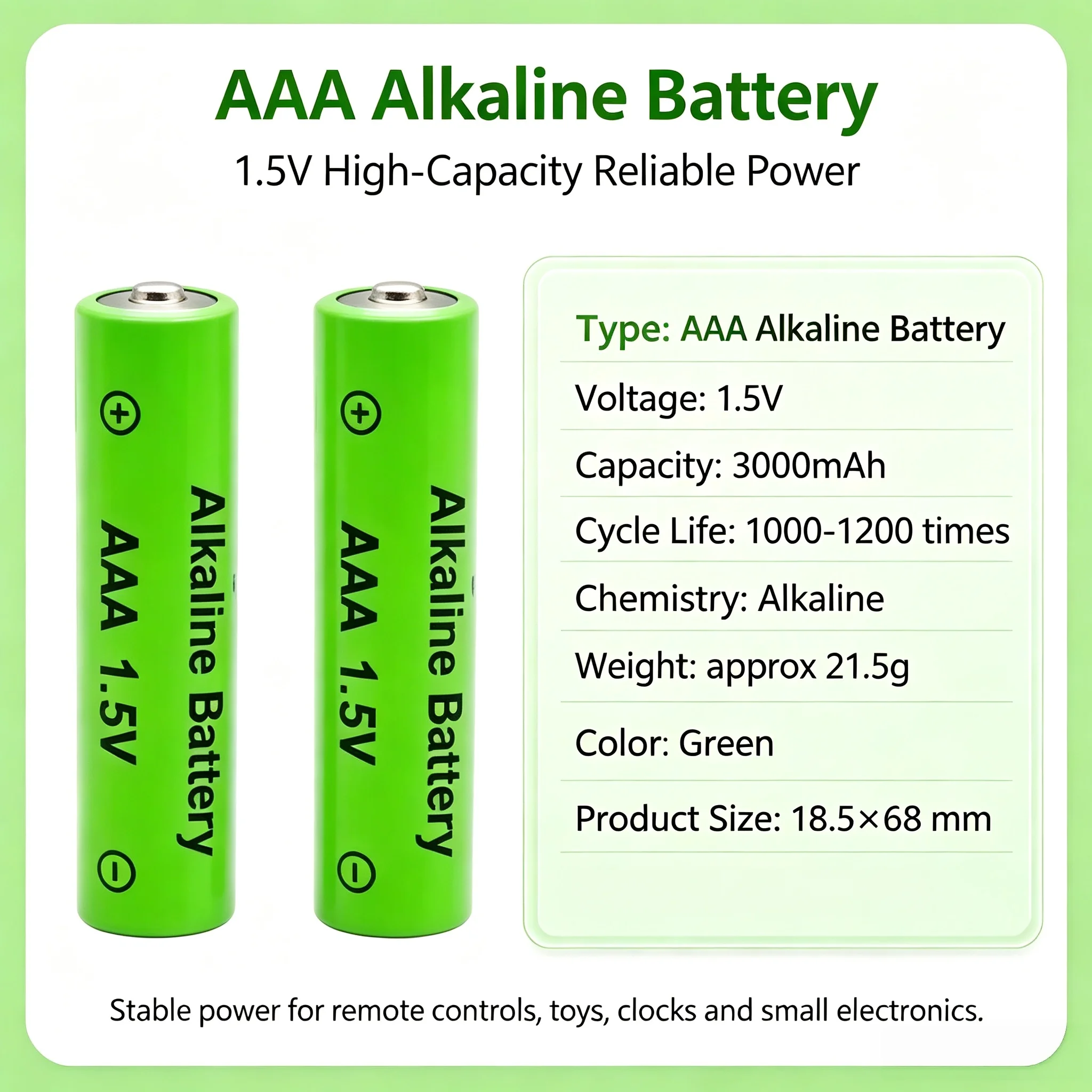 Original Rechargeable Battery AAA 3000mAh 1.5V For Computer Clock Radio Video Game Digital Camera AAA Battery