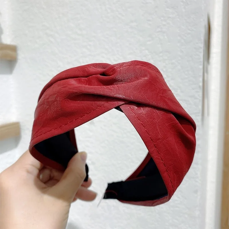 

Retro Wide Cross Solid Color Hairband Headband for Women Girls High Quality Wash Face Hair Hoop Makeup Headwear Hair Accessories