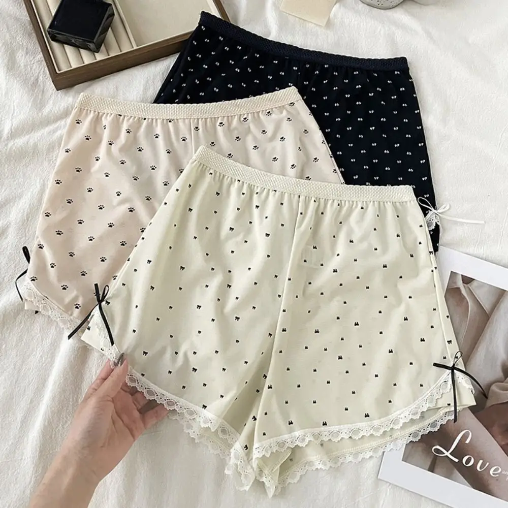 

Underpants Elastic Mid Waist Safety Pants Breathable Soft Polka Dot Shorts Loose Anti Exposure Summer Safety Shorts Women
