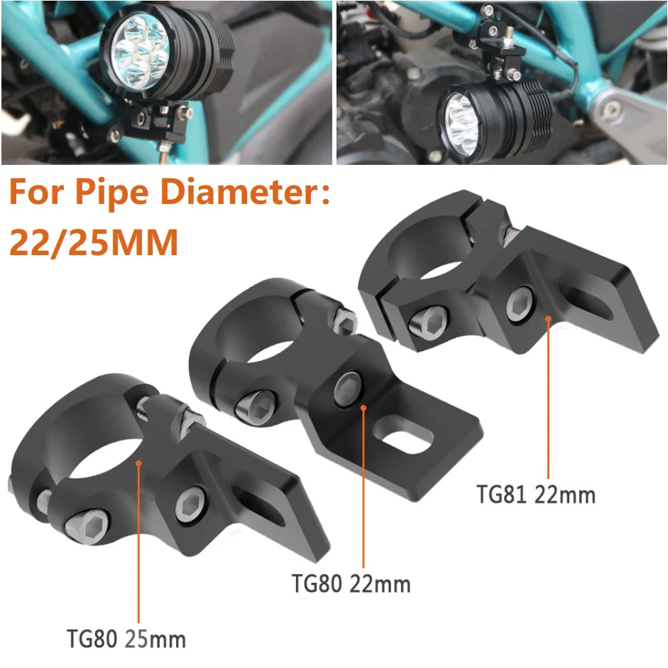 

22/25MM Mount Bracket For Motorcycle Bumper Modified Headlight Stand Spotlight Extension Pole Frame Support Bracket Holder