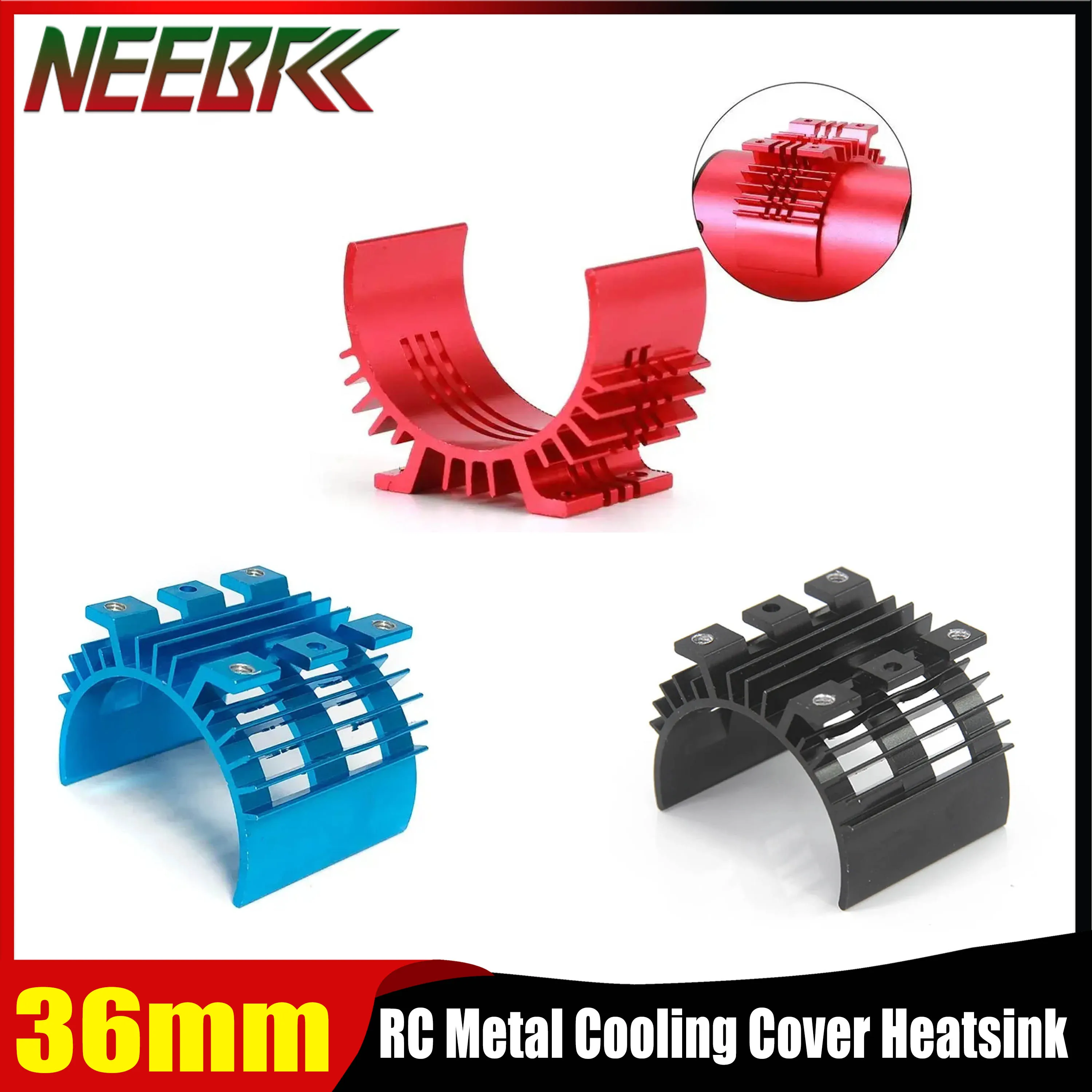 

NEEBRC 36mm RC Metal Cooling Cover Heatsink for 1:10 RC Car Axial Traxxas 540 550 3650 3660 3670 3674 Motor Heat Sink Parts