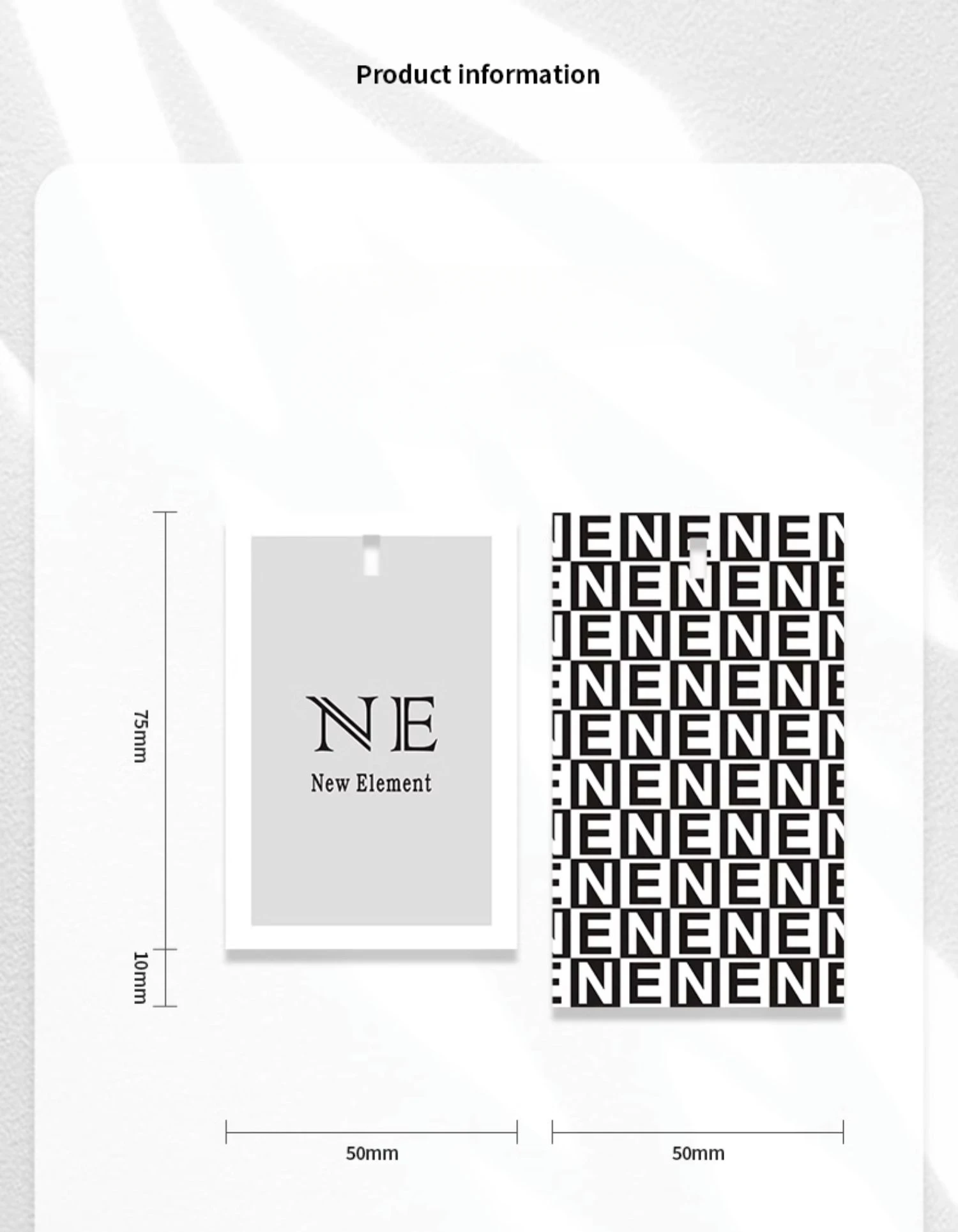 100pcs Creative Clothing Hang Tags Custom Logo Shop Name Hangtag Custom Ins Style High-grade Concave Embossed Hanging Cards