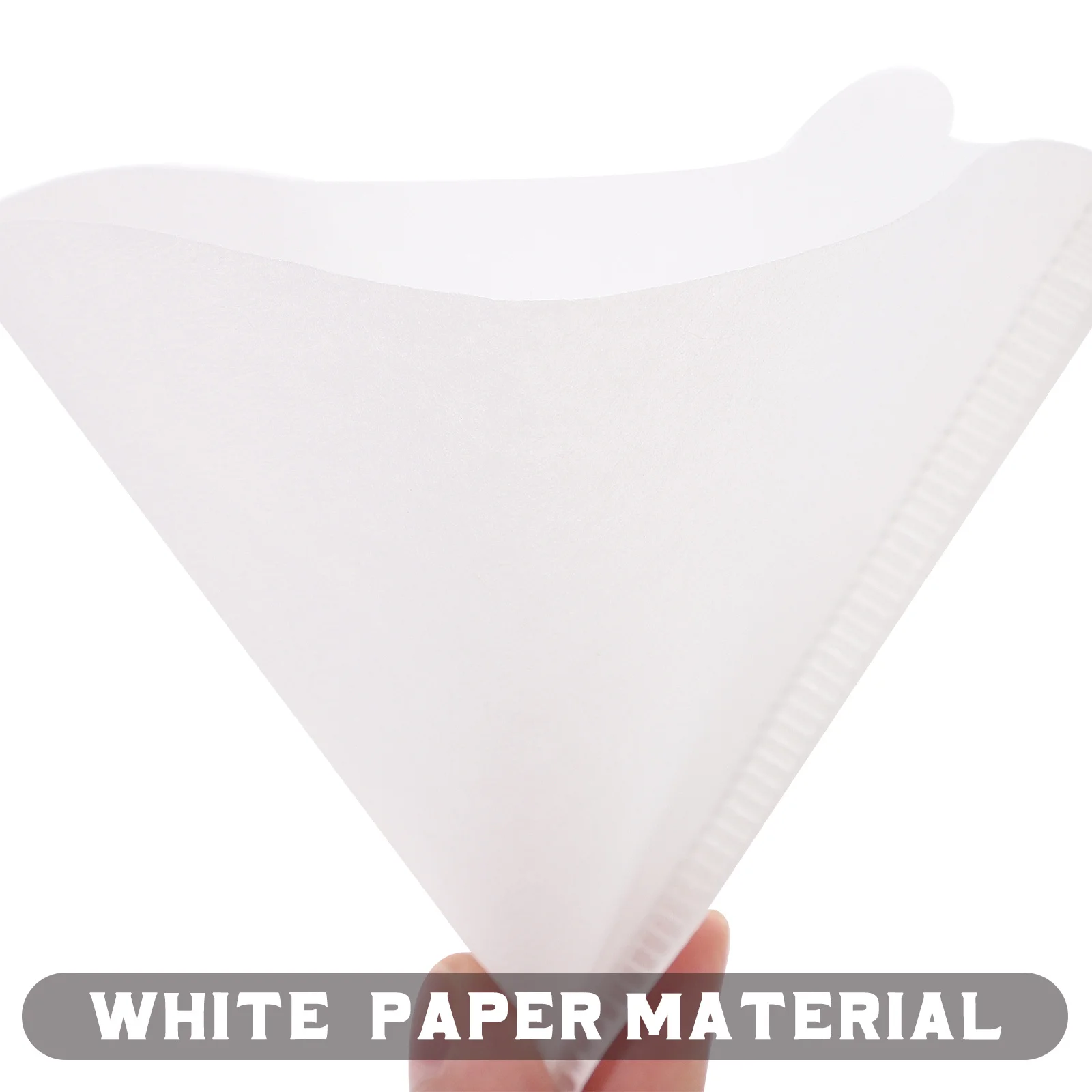 

100pcs Coffee Filter Cone Paper Disposable Filtering Papers For Coffee Tea Residue Removal Compact Lightweight Easy To Store