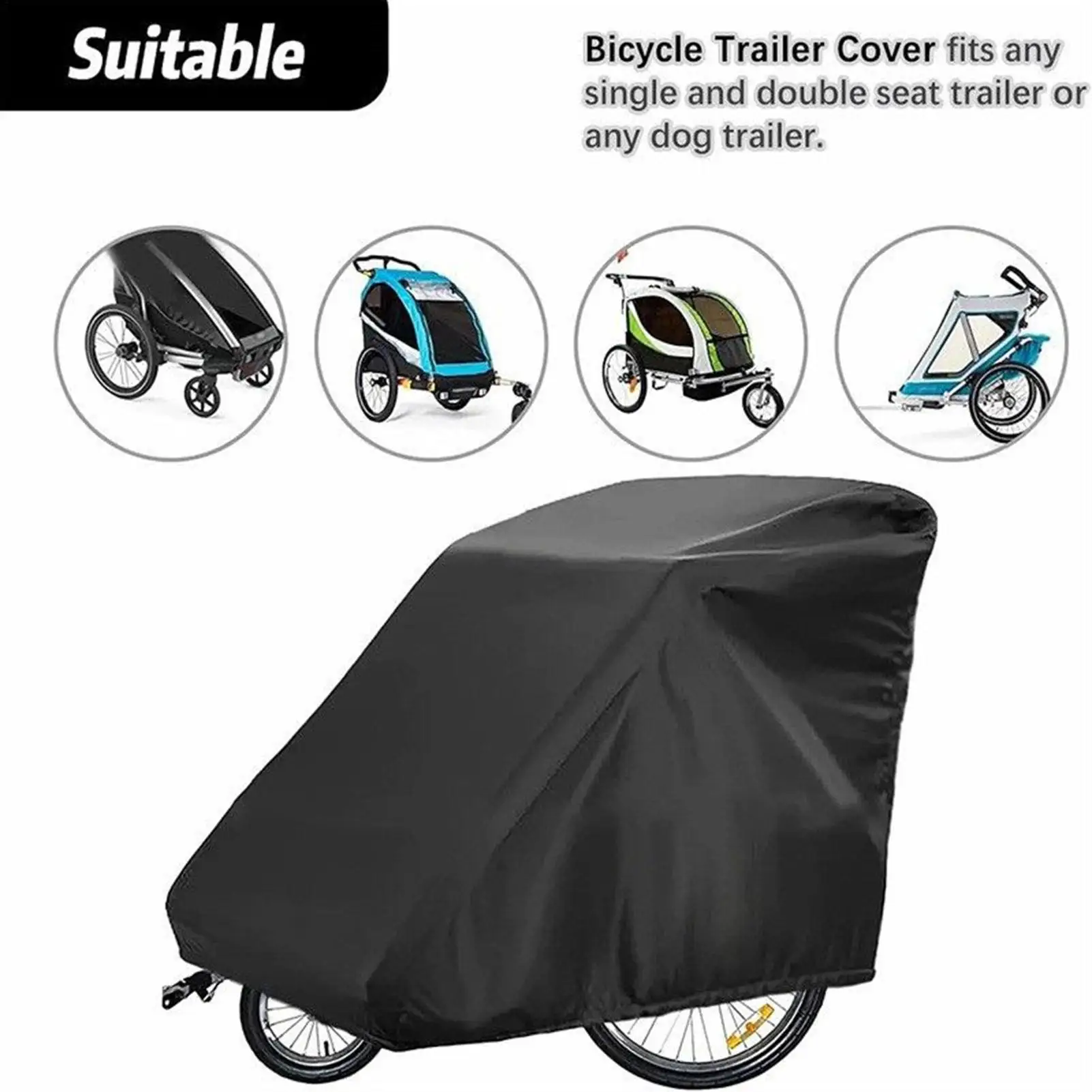 

Уличный чехол для велосипеда, ветрозащитный чехол для прицепа, ветрозащитный чехол для велосипеда для скутера, мотоцикла, трехколесного велосипеда, гаража, путешествий, гор