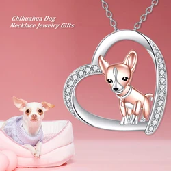 Dog necklace/Chihuahua dog pendant necklace jewelry birthday Valentine's Day anniversary gift necklace for women