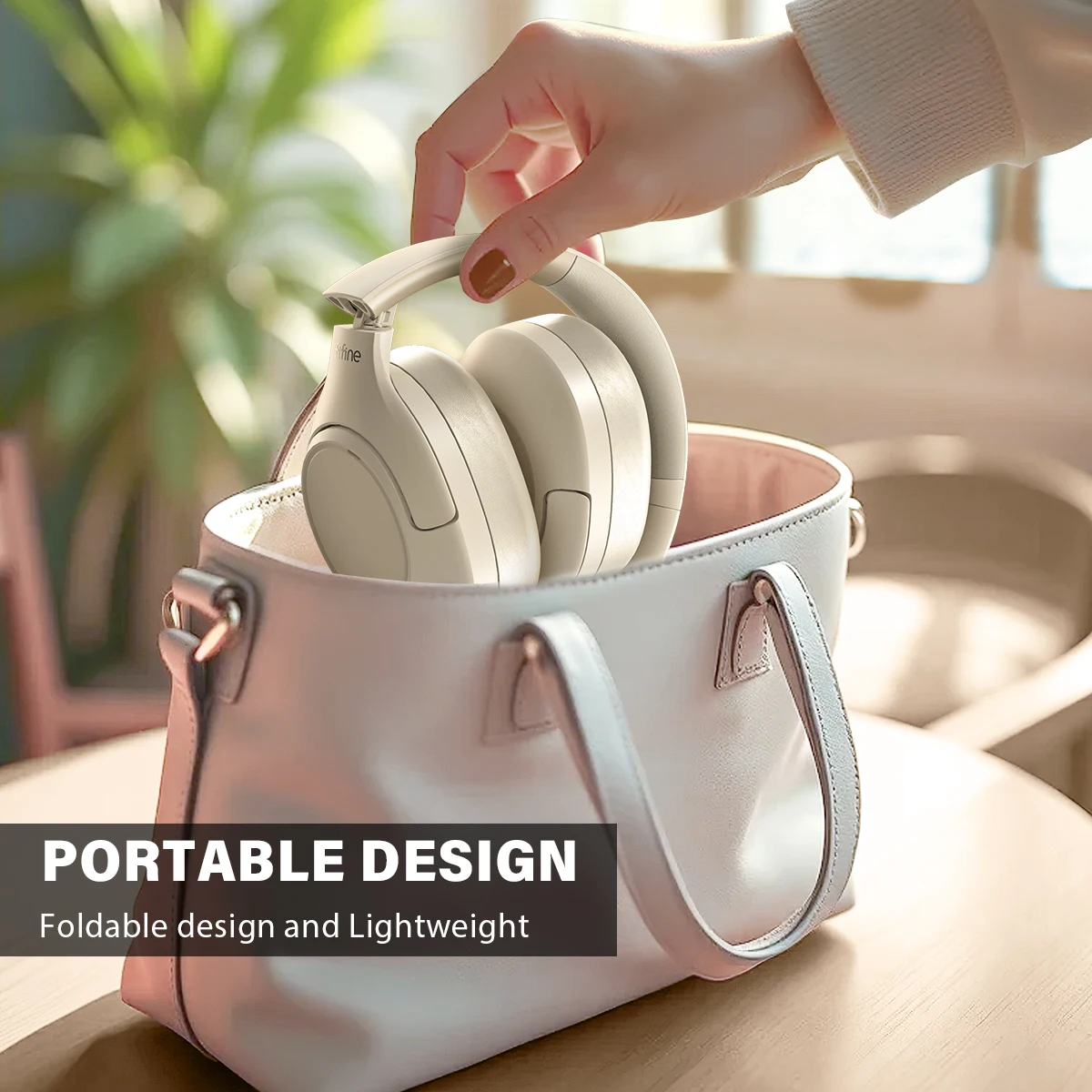 FIFINE Bluetooth Wireless Headphones for Phone/Pad,Over Ear Headset  with Active Noise Cancelling for Music/Game,Portable,65H-X3