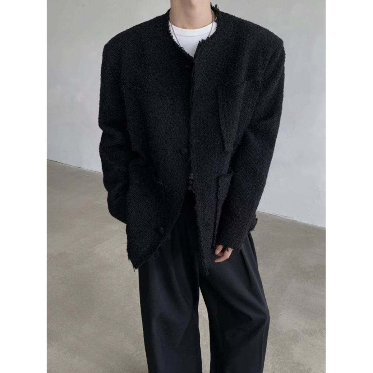 

Мужская куртка свободного кроя 2024, весенне-осенняя Sli Harajuku, корейская Гонконгская повседневная верхняя одежда High Street Faion