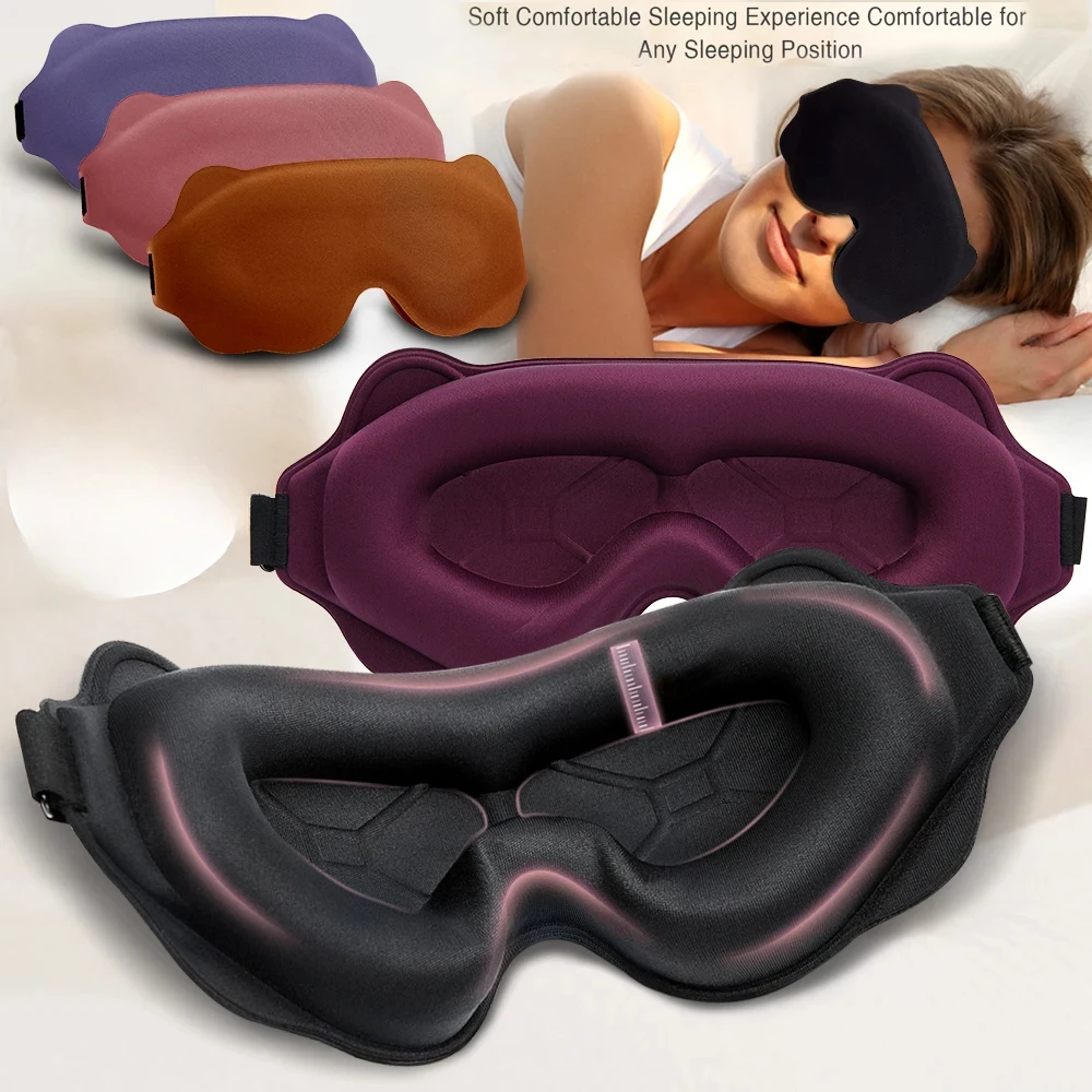 

6pc 3D Out Light Sleep Mask For Eyes Soft Sleeping Aid Eye Mask for Travel Eyeshade Night Breathable Slaapmasker