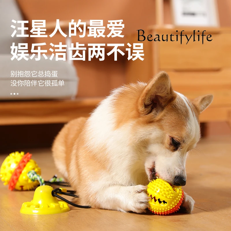 

Dog Suction Cup Toy Ball Pet Grinding Tooth Reliever Interactive Products