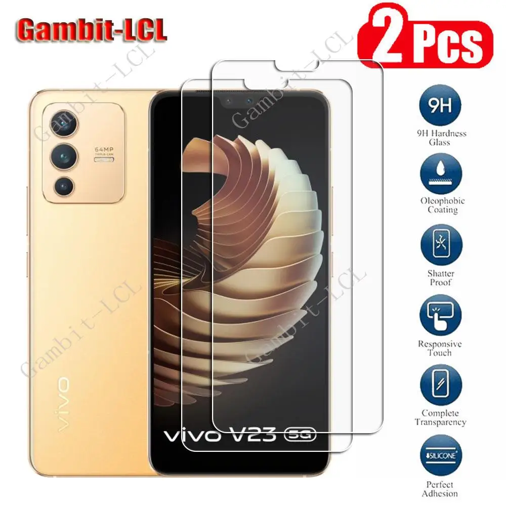 9H HD Original Protective Tempered Glass For Vivo V23 5G V2130 S12 V2162A 6.44