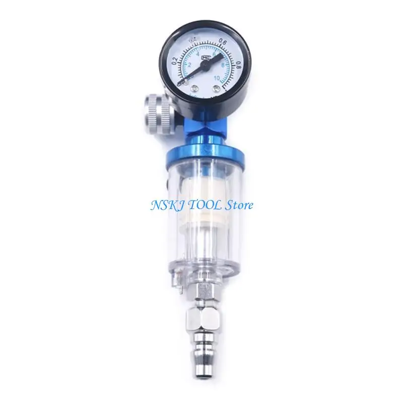 

L8RC Air Pressure Regulator Paint Air Pressure Regulator Pressure Gauge Metal & Plastic Made for Industrial Used