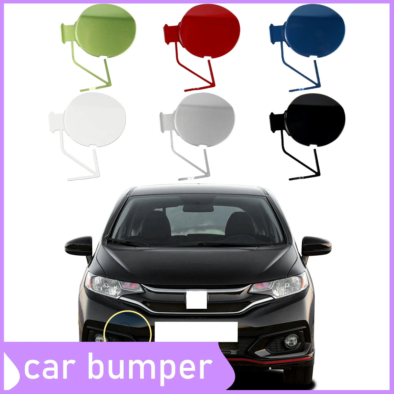 

Front Bumper Tow Hook Cap Towing Eye Cover For Honda Fit 2018 2019 71104-T5H-H500 Trailer Cover Car Accessories