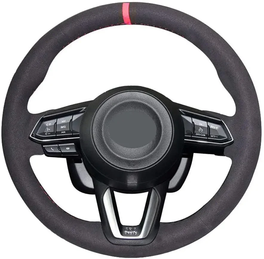 

DIY Car Steering Wheel Cover Fit for Mazda 3 M6 CX-5 CX-3 CX-9 Interior Accessories