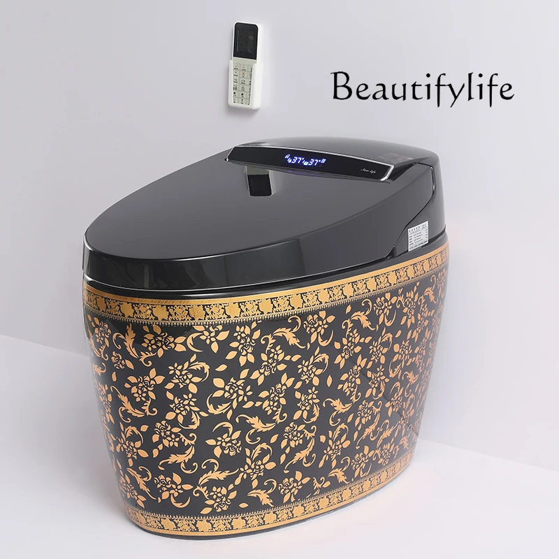 

without water pressure limit deodorant automatic intelligent European style personalized creative black egg-shaped toilet