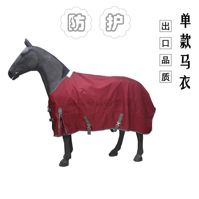 1050D Ballistic Nylon Waterproof Breathable Anti-Bite Horse Blanket, Warm Single Layer Outdoor Wear
