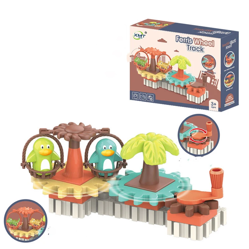 Kinder Puzzle Handbuch Mini Zahnräder 3D Puzzle Modellbau Kit Spaß Spin DIY Pinguin Bausteine Lernspiel zeug für Kinder Geschenk