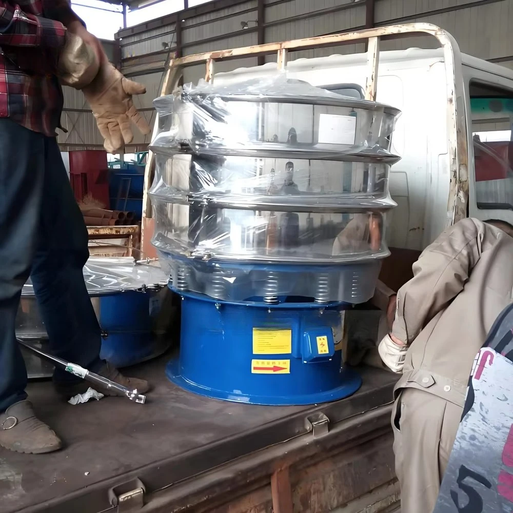 غربال تهتز صناعي لمسحوق الدقيق الكيميائي، الكريات البلاستيكية، الطلاء، 1-5 طبقات، آلة غربال الدقيق الخالية من الغبار #6