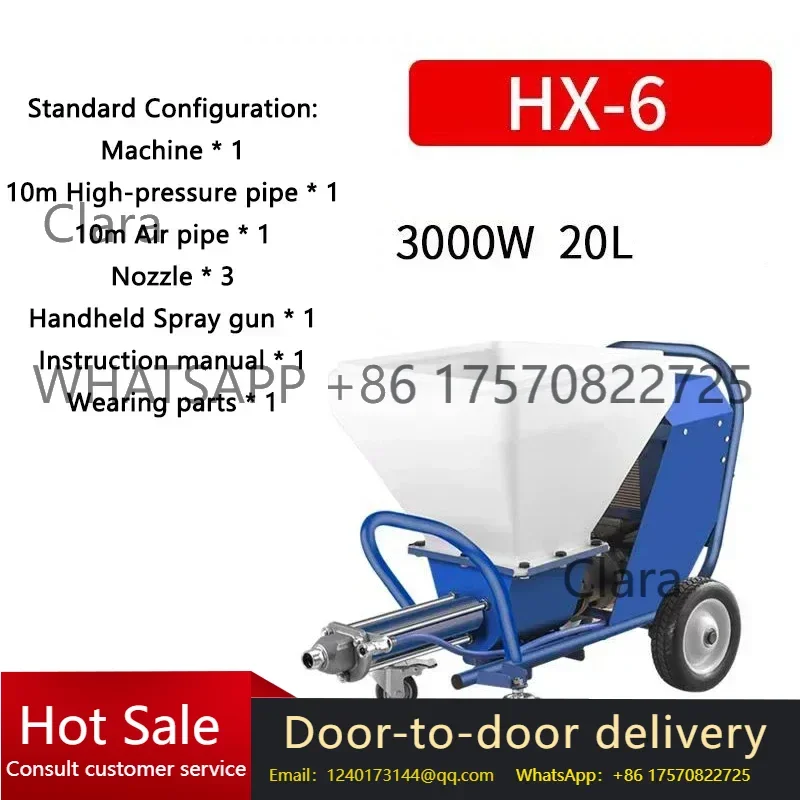 

Clara Tools StoreElectric High-Pressure Spraying machine 3000W 20L Stone Paint/Putty Powder/Cement paste/Waterproof Coating/Pain