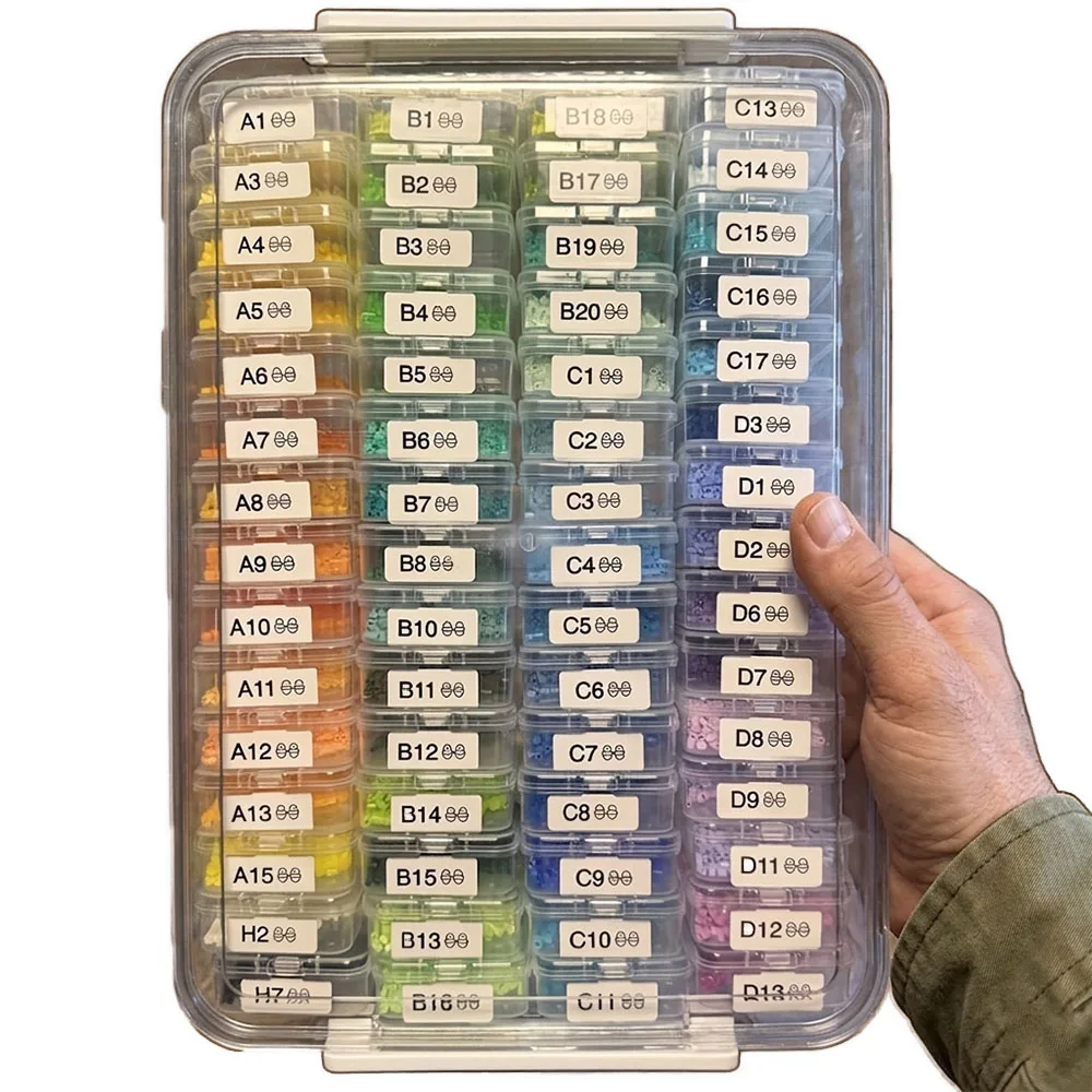 

1pc 60 Slots Plastic Storage Box, DIY Diamond Painting Beads Charms Jewelry Accessories Organizer Box