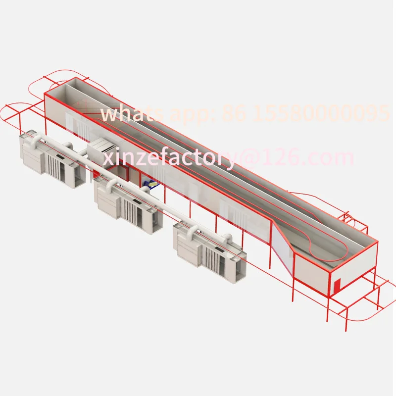 

Customizable automatic spraying line Industrial coating equipment Electrostatic powder spraying line