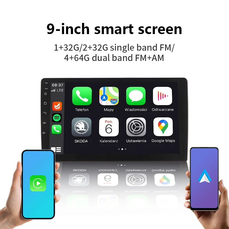 

Car Radio 7/9/10 in FM Universal Portable Touchscreen GPS Rearview Camera Multimedia Video Player Android 13 Carplay Autoradio