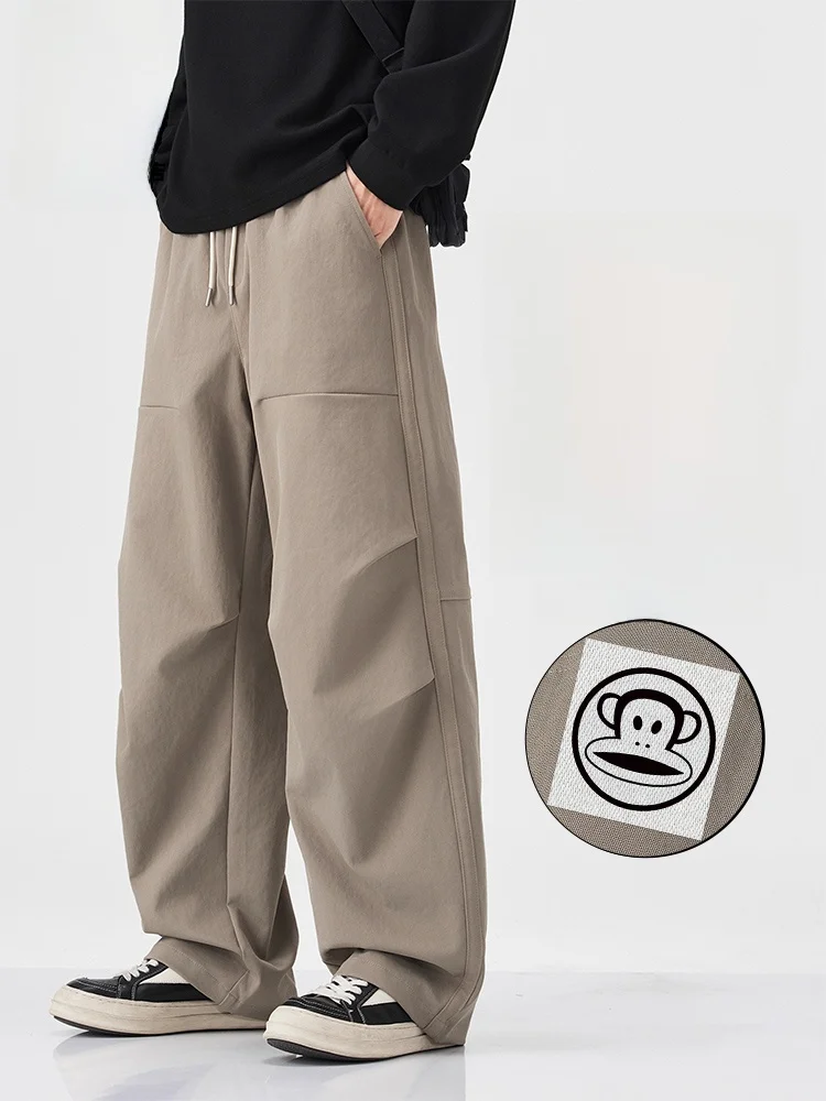 

Loose Straight Leg Casual Pants Men's Large Mouth Monkey American Retro Wide Leg Sports Pants Autumn Leisure Trousers