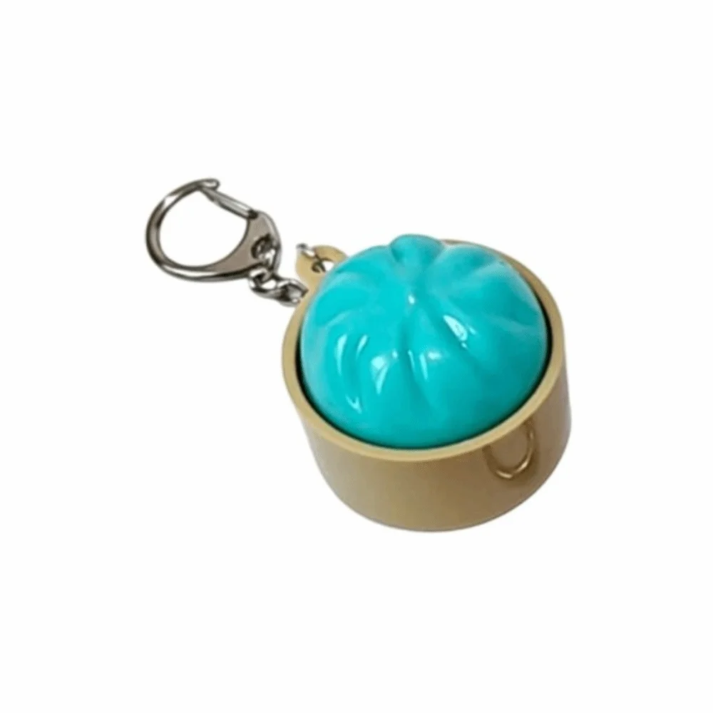 With Steamer Mini Dumplings Squishy Squeezable Cute Pinch Light-Up Steamed Bun Keychain Pendant Fidget Keyboard Fidget Kids
