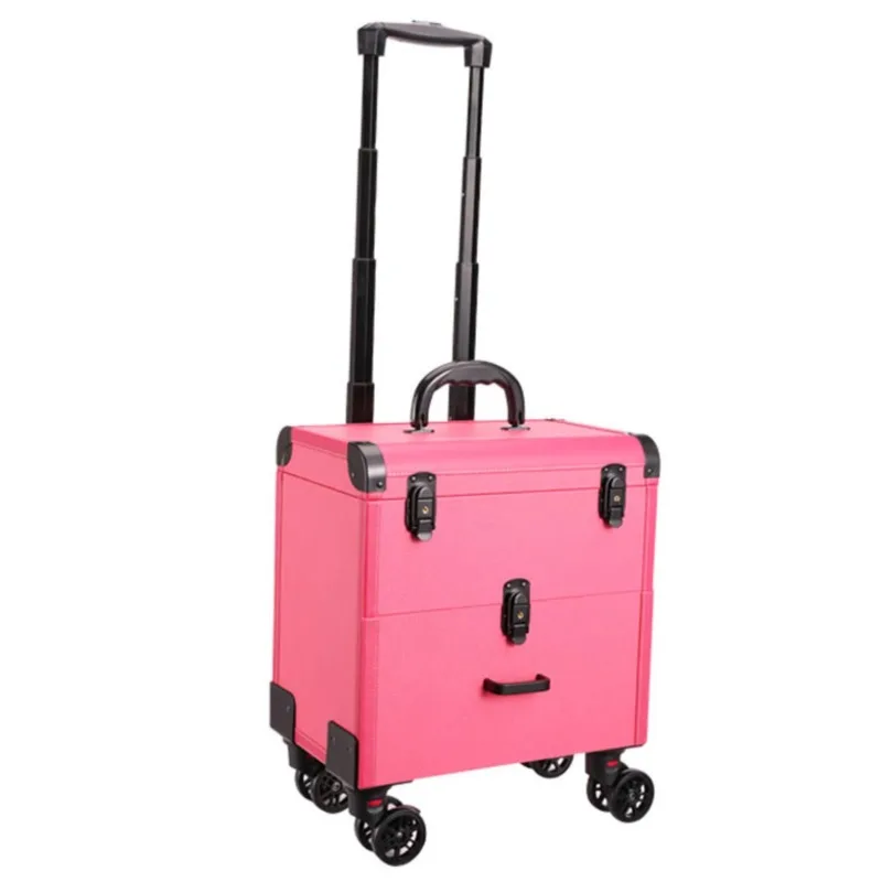 Tattoo embroidery toolbox Mobile door-to-door beauty, nail eyelashes, makeup storage, silent universal wheel trolley case