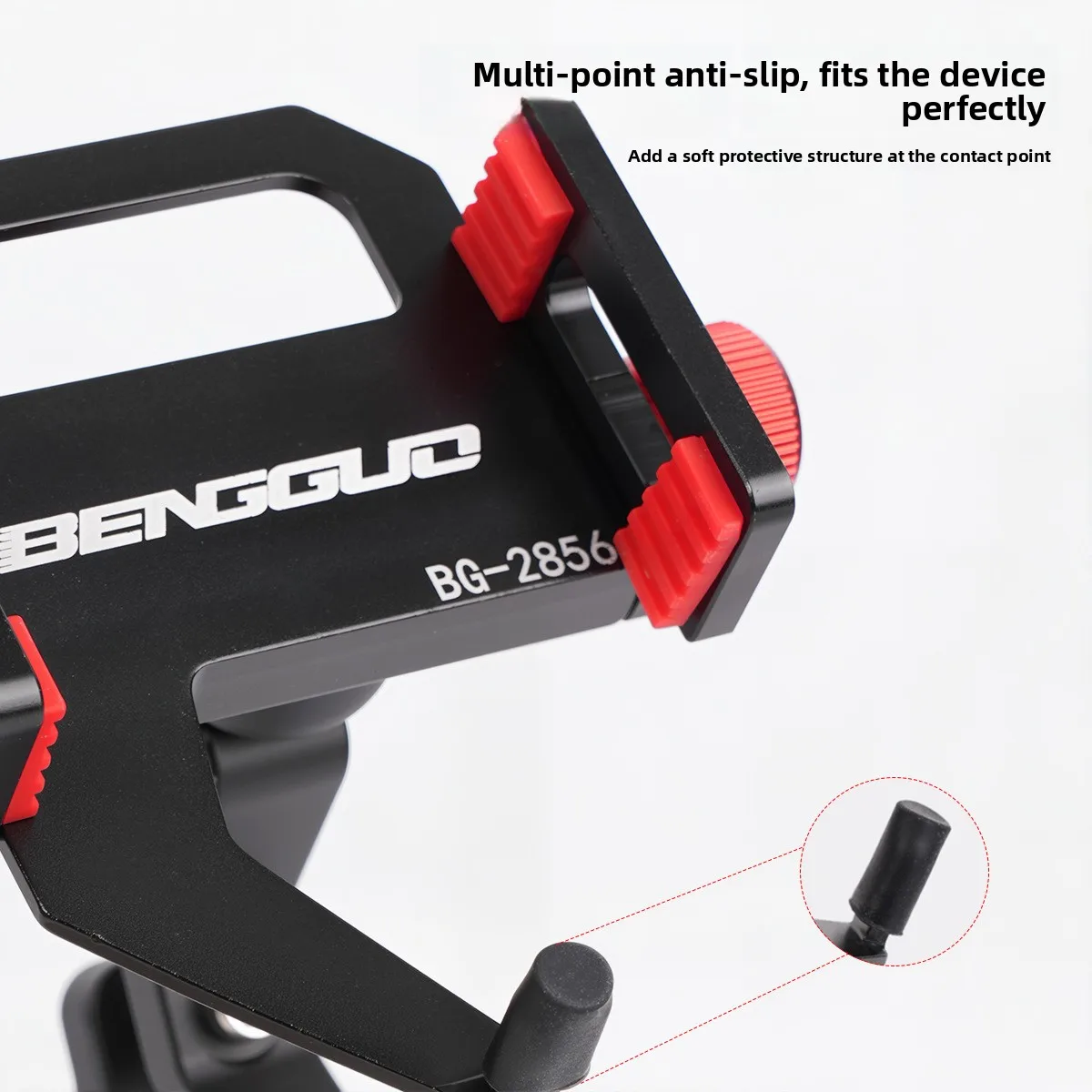 BENGGUO Aluminum Bike Phone Holder Anti-Vibration Handlebar Mount  Rotating Adjustable Clamp for MTB Motorcycle E-Bike
