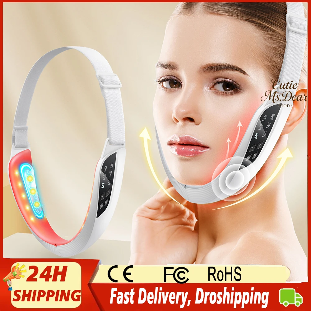 6 أوضاع و8 شدة قابلة للتعديل على شكل حرف V جهاز رفع الوجه مدلك التخسيس إزالة الذقن المزدوجة الكهربائية الذقن المزدوجة والذكية #1