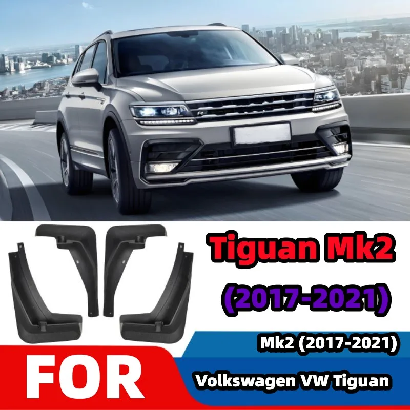 Car External Accessories Mud Flaps For Volkswagen VW Tiguan Allspace 2018-2023 Hybrid PHEV GTE Splash Guards Mudguards