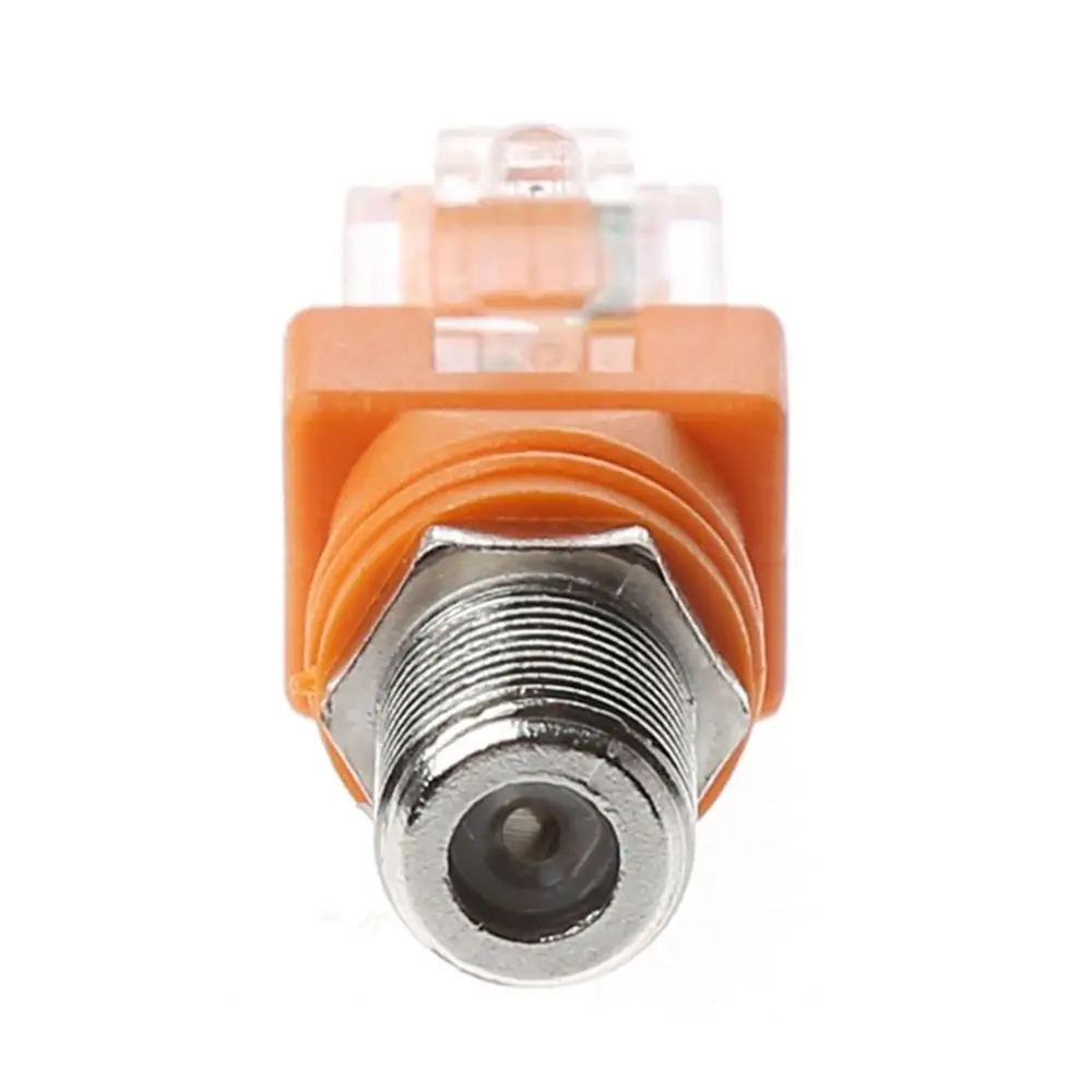 1Pc High Quality RJ45 To RF Coaxial Coax Computer Cables Cable Connector Adapter Converter Connector F Female To RJ45 Male