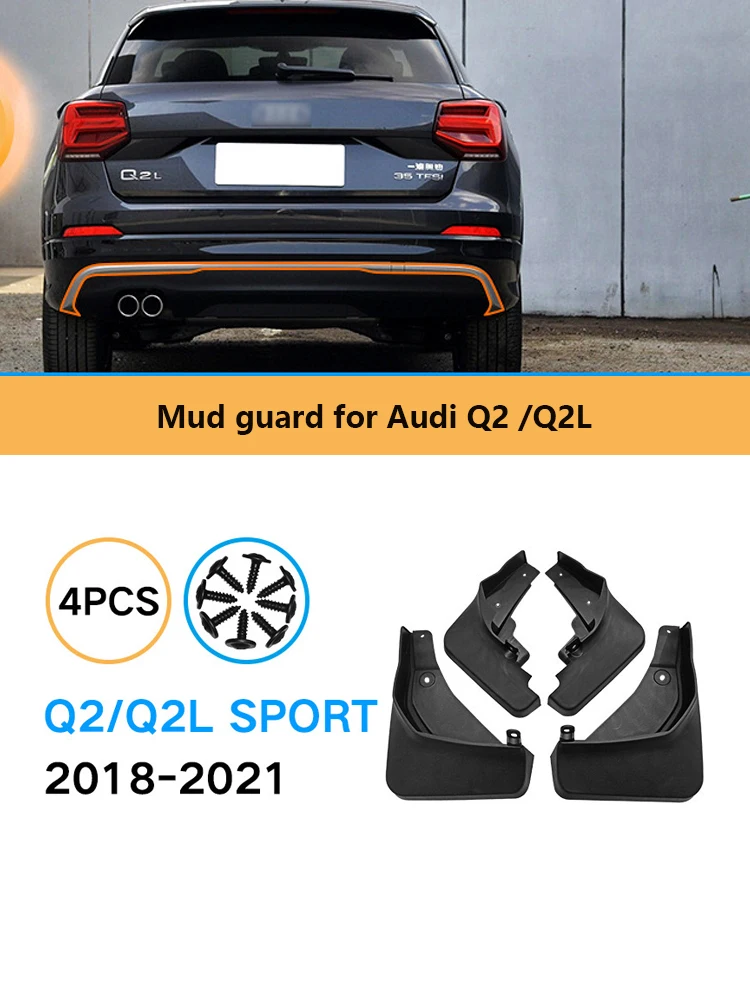 4 szt. Błotniki do samochodu dla Audi Q2/Q2L 2018-2021 błotniki błotniki akcesoria samochodowe