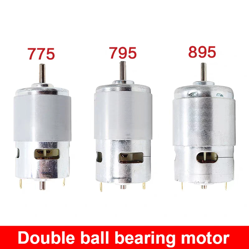 1pc Durable 775/795/895 Motor DC 12V 24V Motor Double Ball Bearing 5000 10000RPM Large Torque High Power Low Noise