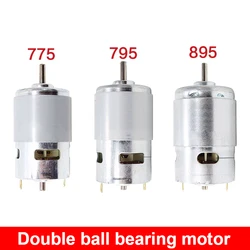 1pc Durable 775/795/895 Motor DC 12V 24V Motor Double Ball Bearing 5000 10000RPM Large Torque High Power Low Noise