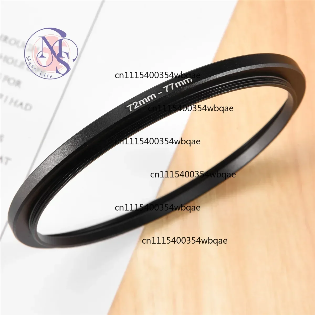 ZOCI-FOR-AA26P 72mm To 77mm Camera Lens Step Up Filter Adapter Ring Black Metal Replacement Part