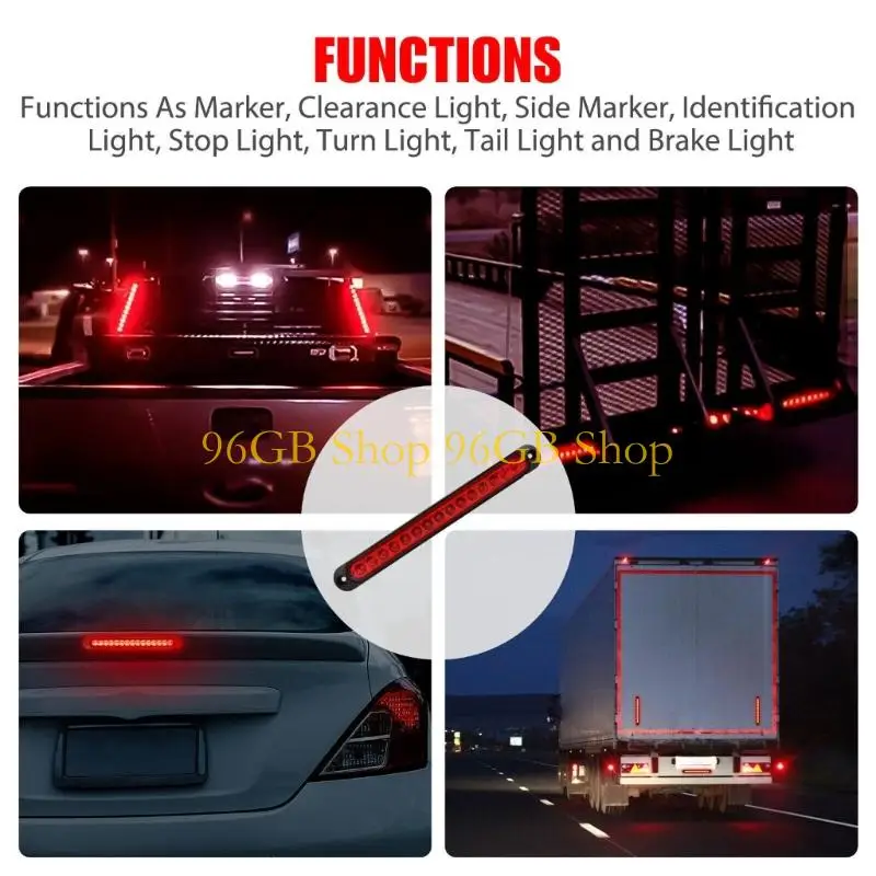 

96GB Energy Efficient High Mount Rear Brake Lamp 12V-24V Long Lasting Performances Ensuring Safety in All Weather Conditions