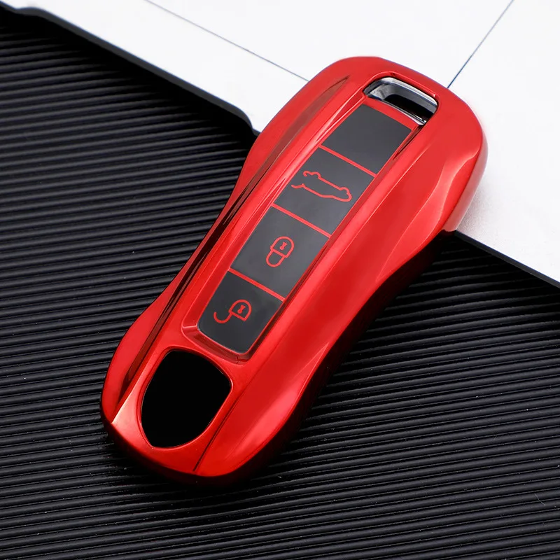 

TPU Car Remote Smart 3Button Key Case For Porsche Panamera Cayenne 971 911 9YA Boxster Protecticve Cover Holder Keychain