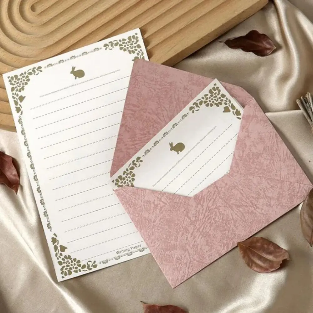 1 conjunto com impressões de tinta envelopes conjunto selo bronzeado com carta decoração carta conjunto papel romântico vintage retro cartão