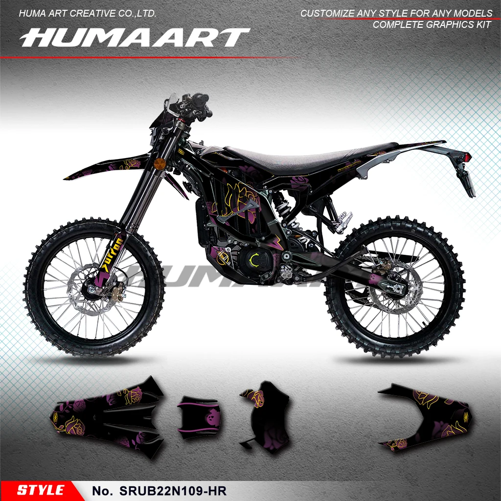 

HUMAART Graphics Decal Kit Stickers Complete for Ultra Bee R Electric Dirt Bike, Decoration, SRUB22N109-HR