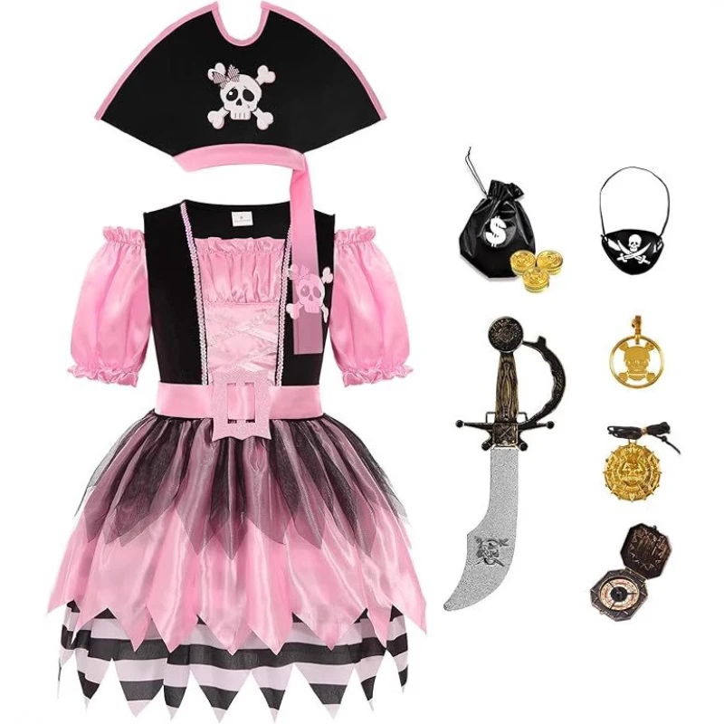 

Children's Pirate Cosplay Dress Halloween Carnival Party Pirate Cosplay Costume Hat